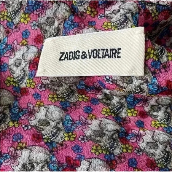 Zadig & Voltaire Y2K Reevas Liberty Skull Candy Dress Size Medium - Picture 3 of 13